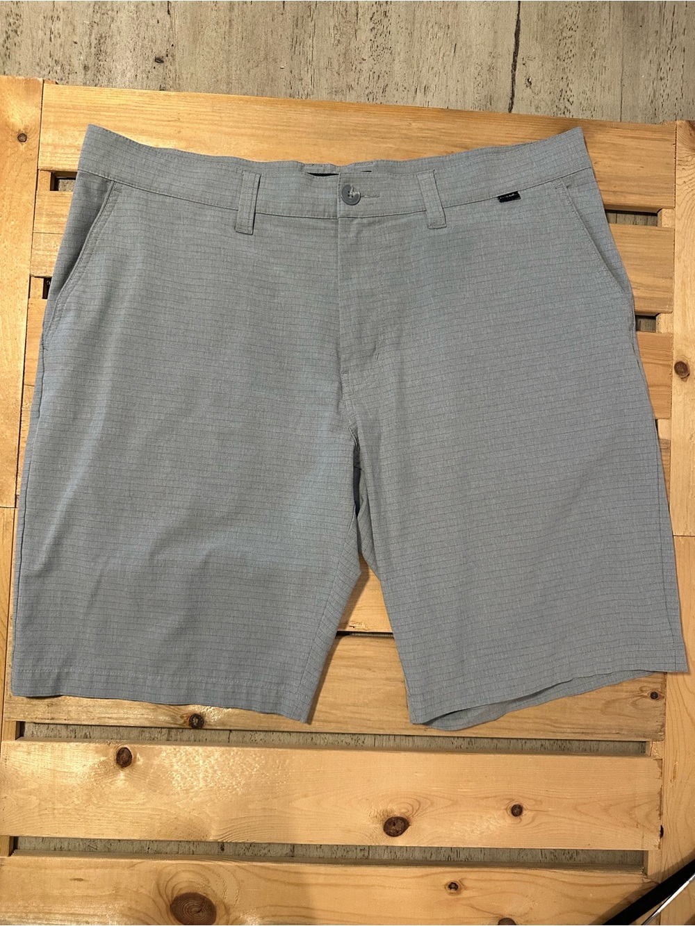 Travis Mathew Chino Golf Casual Shorts Mens Size 36 Flat Front Stretch Blue 11”